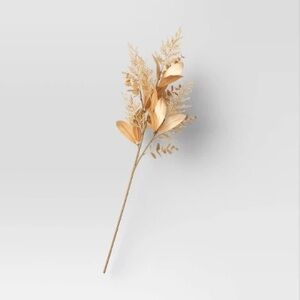 Set of 2 Leaf Stem Arrangement Gold - Threshold